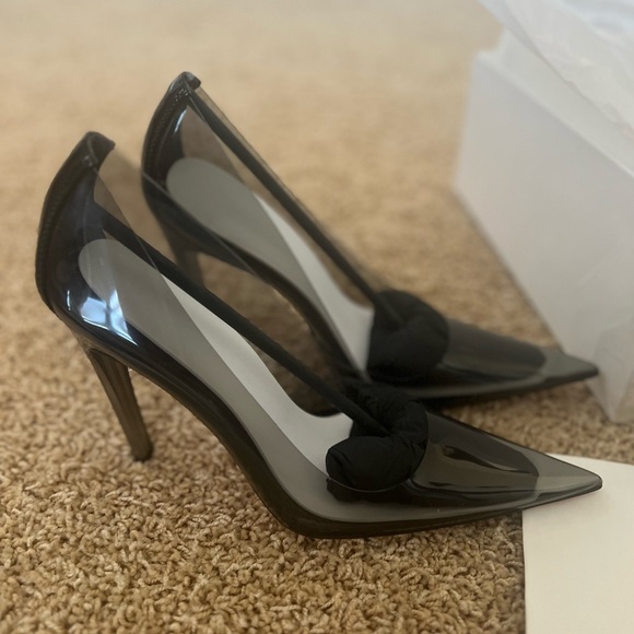 NEW Good American Cinder-F*ckin-Rella Light Smoke Heel, size 10 - Picture 7 of 9